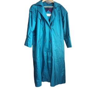 BRITISH MIST aqua vintage trench coat 18